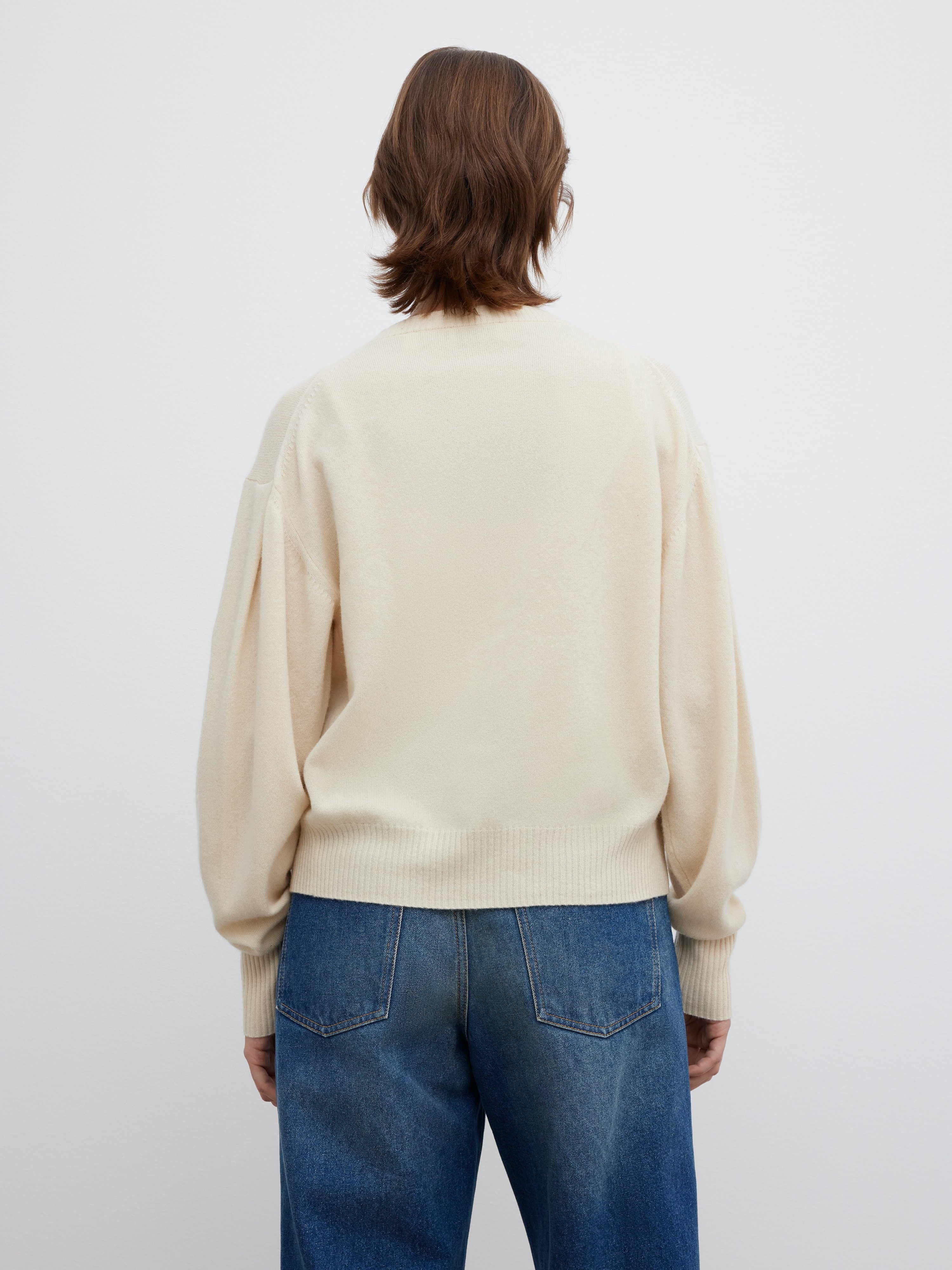 Single btn cardigan cashmere blend - 5