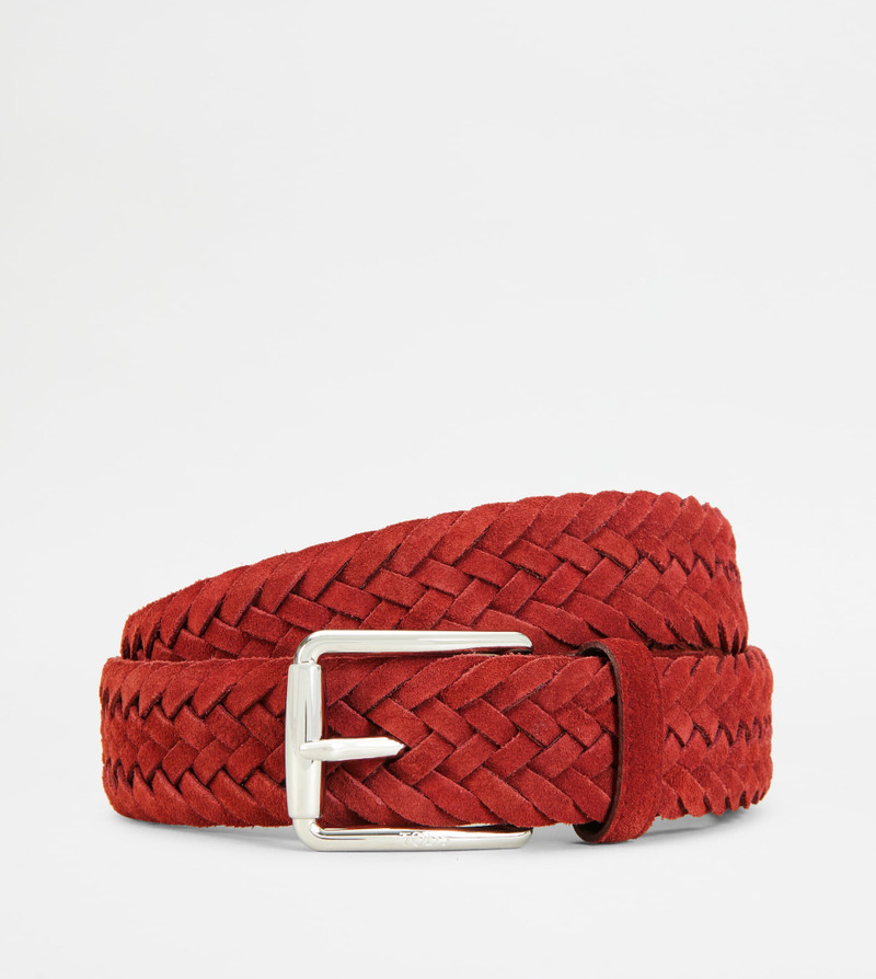 BELT IN SUEDE - BURGUNDY 1