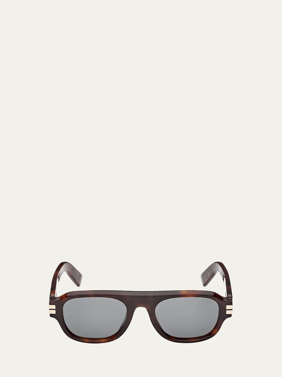 52mm Acetate Round Sunglasses - 1