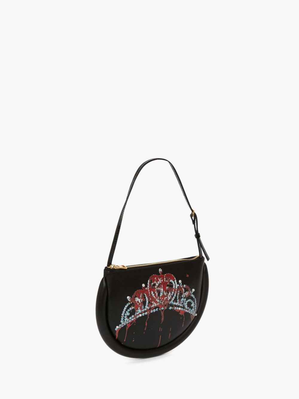 CARRIE BUMPER-MOON LEATHER SHOULDER BAG - 2