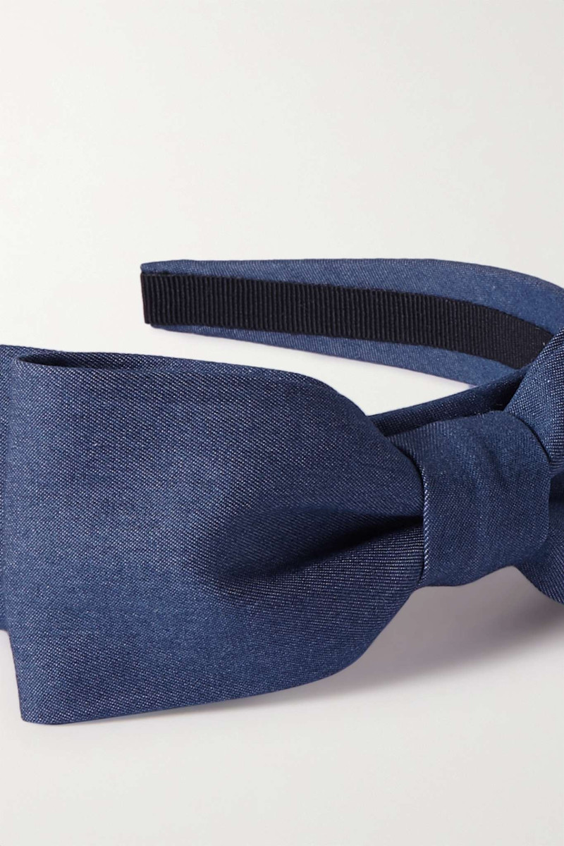 Bow-embellished cotton headband 4