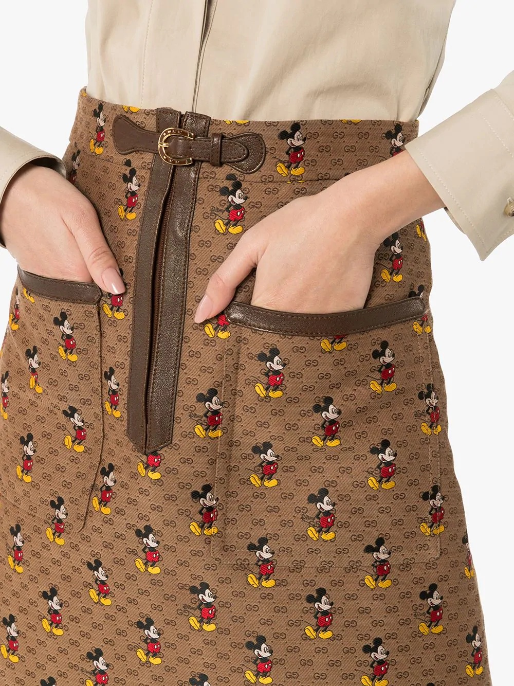 x Disney Mickey monochrome skirt - 5