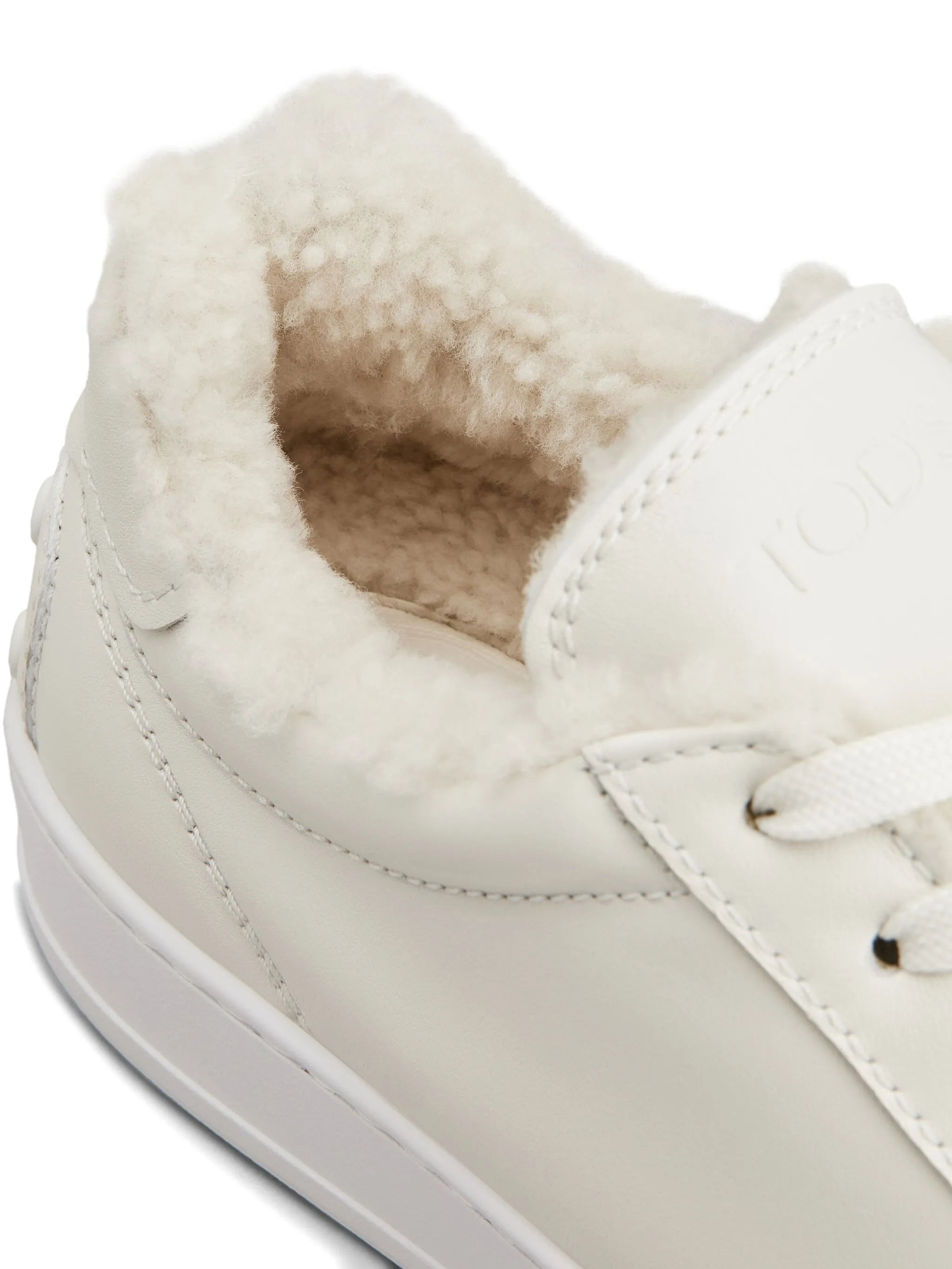 shearling-trimmed sneakers - 4