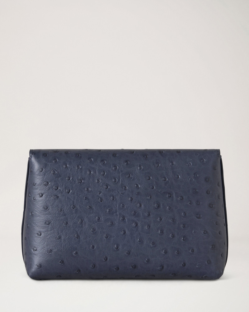 Darley Cosmetic Pouch Stormy Blue Ostrich 3