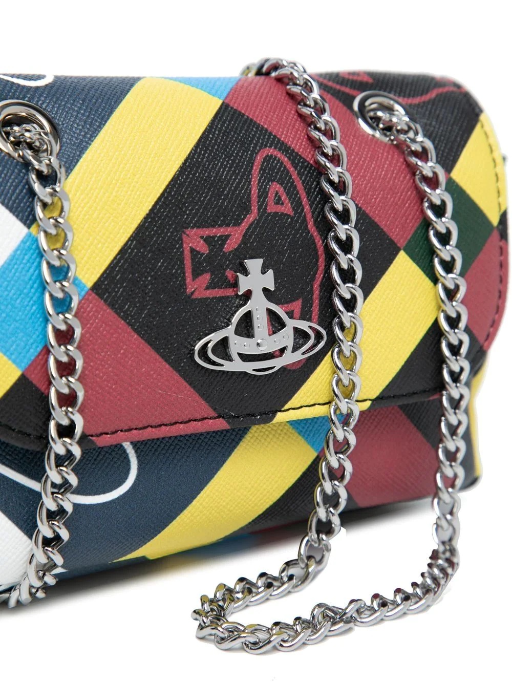 Orb and Heart Check crossbody bag - 4