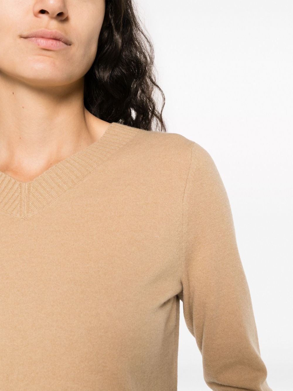 V-neck cropped jumper - 5