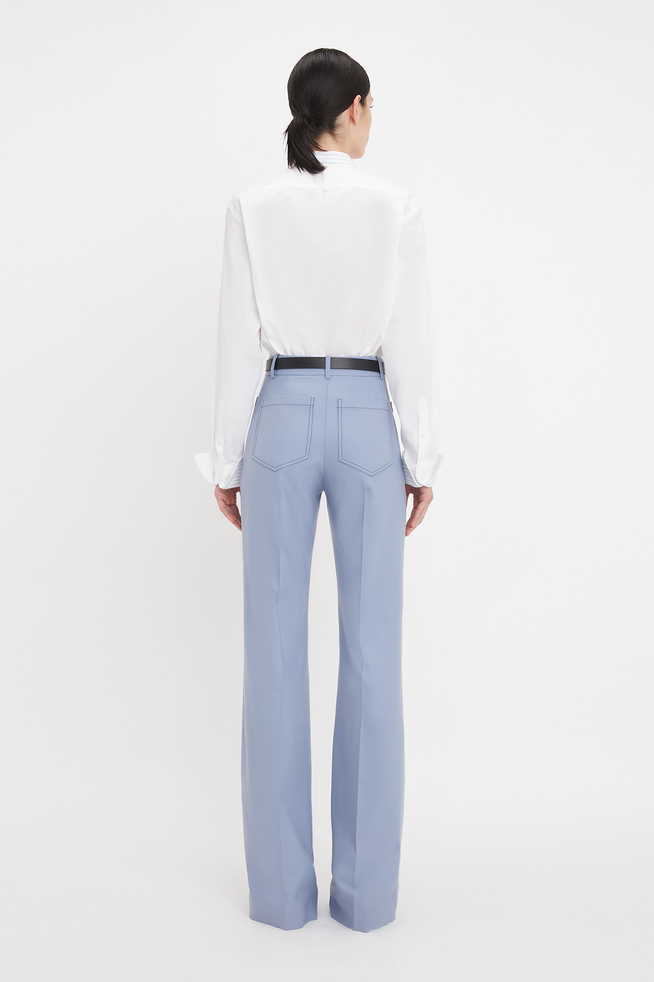 Alina High Waisted Trouser In Bluebell - 4