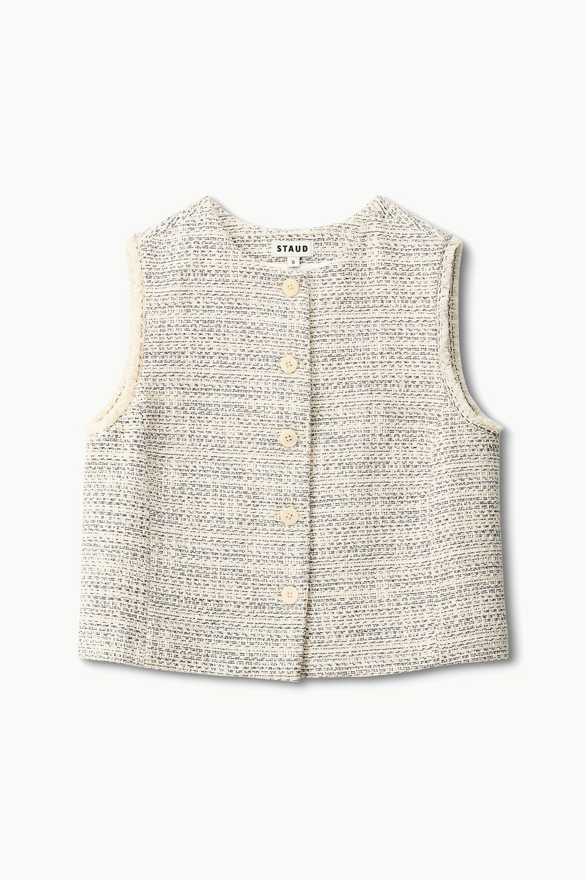 STAUD VERONICA VEST IVORY MULTI - 1