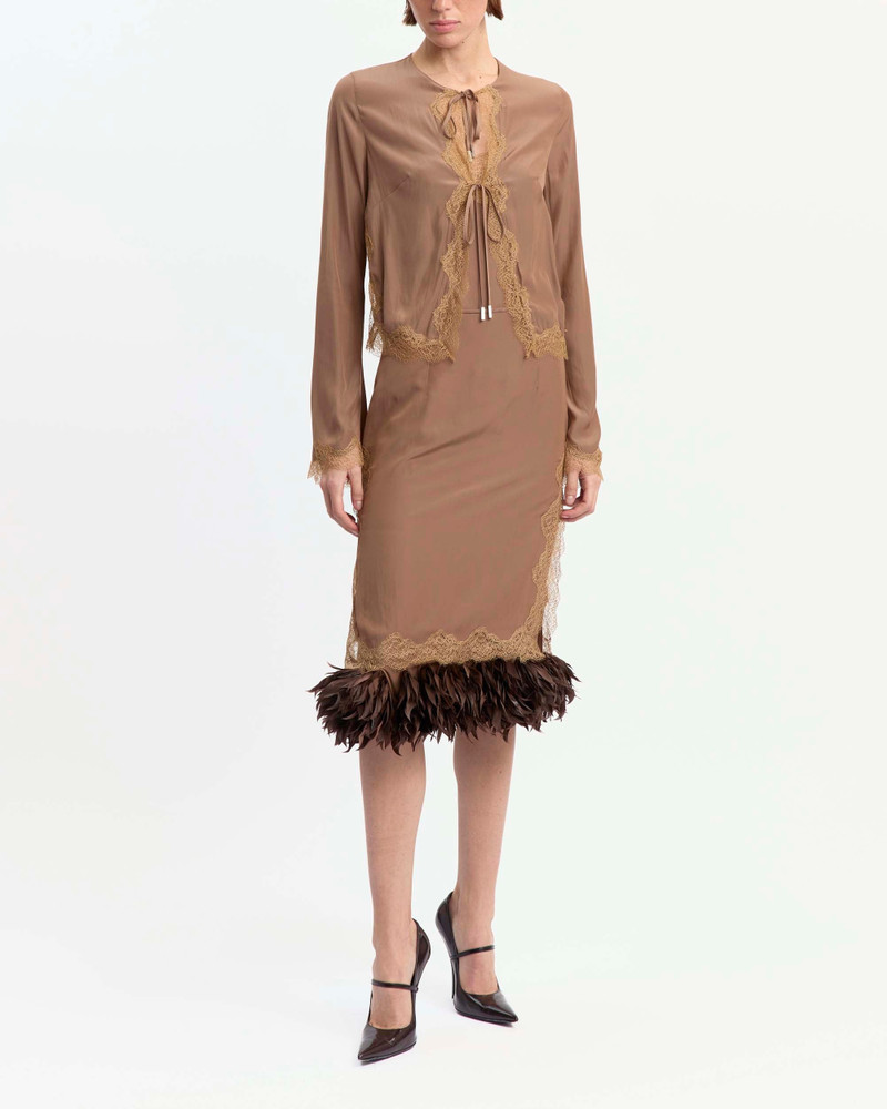 16ARLINGTON VELINO MIDI SKIRT IN SATIN outlook