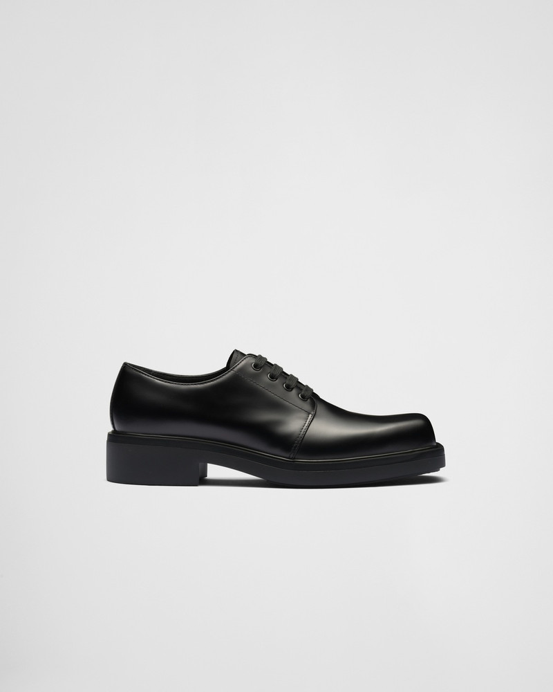 Brushed leather Derby shoes 1