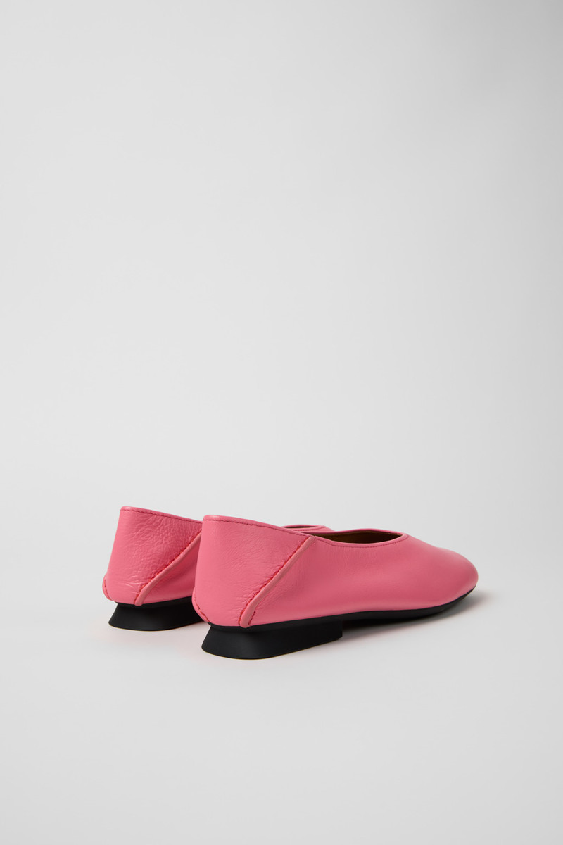 CAMPERLAB Pink Leather Ballerinas for Women. outlook