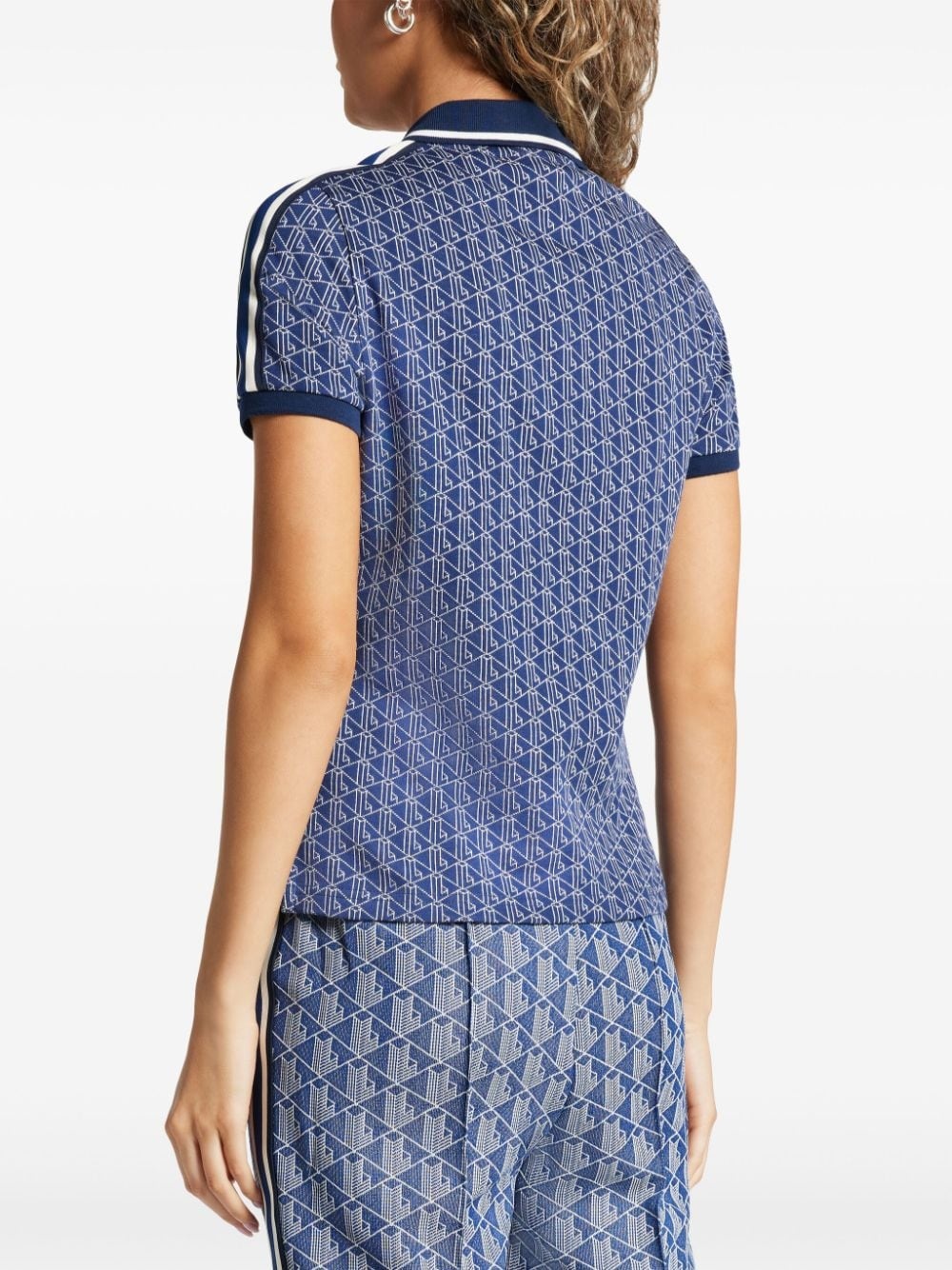 logo-embroidered cotton polo top - 4