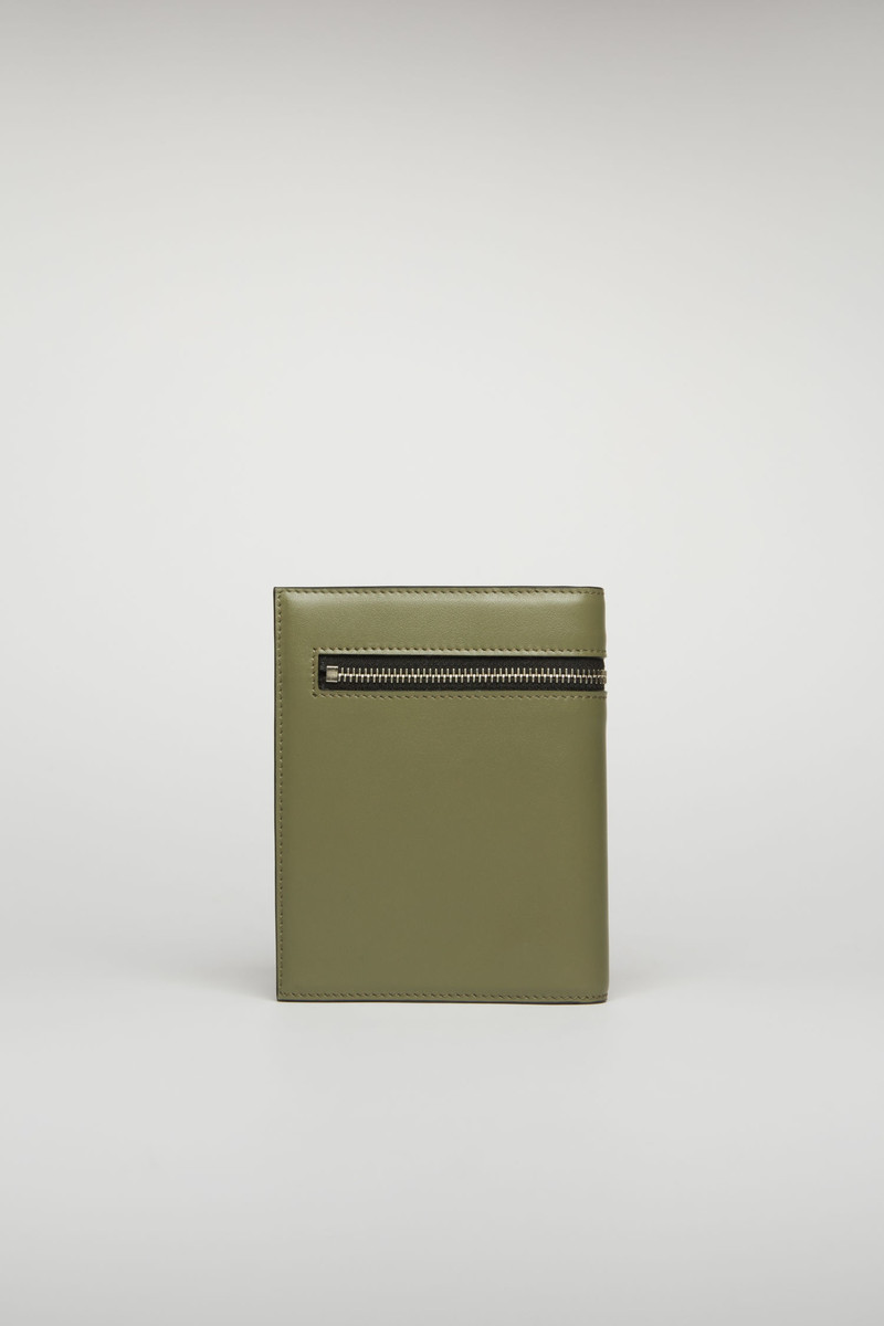 Trifold wallet dark green/black 4