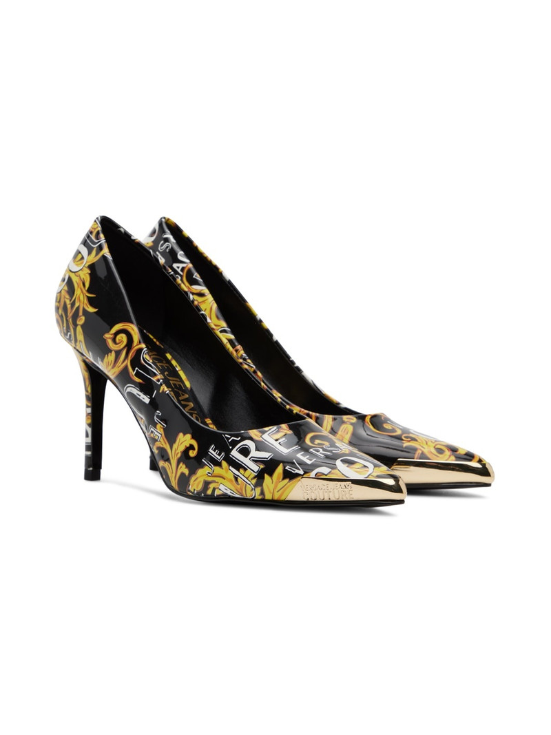 Black & Yellow Scarlett Heels 4
