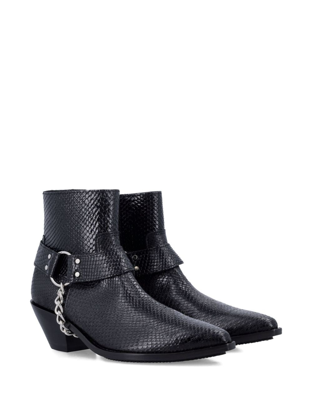 snake-print boots - 2