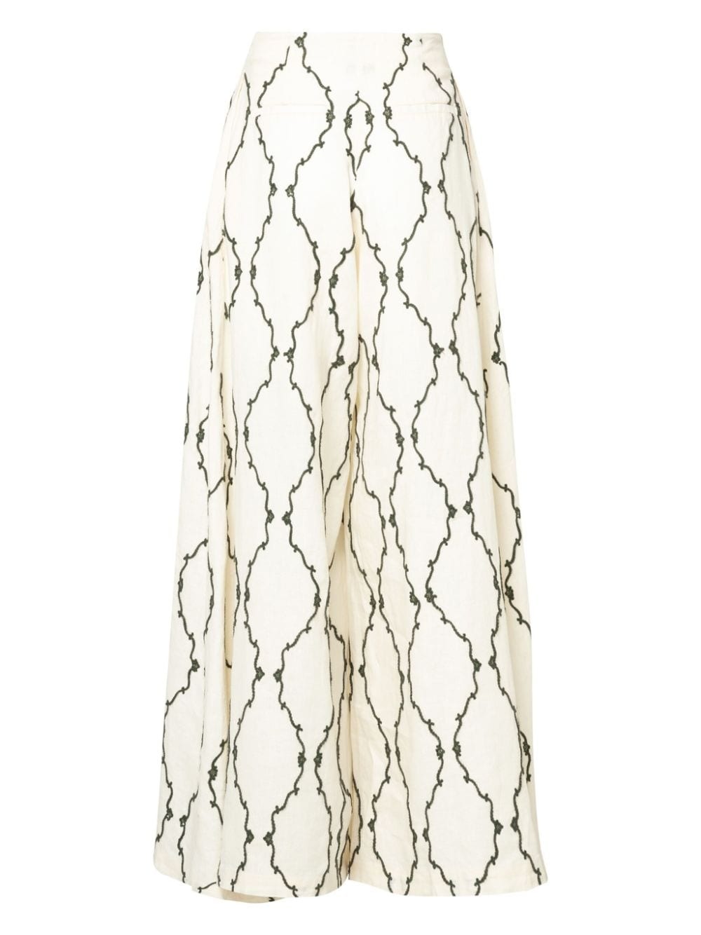 Marea Calado embroidered-design palazzo trousers - 6
