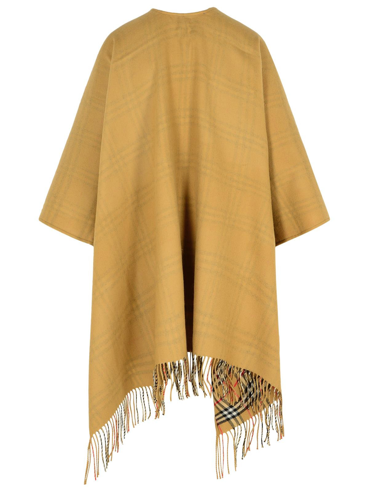 Burberry Reversible 'Check' Beige Wool Cape Women - 3