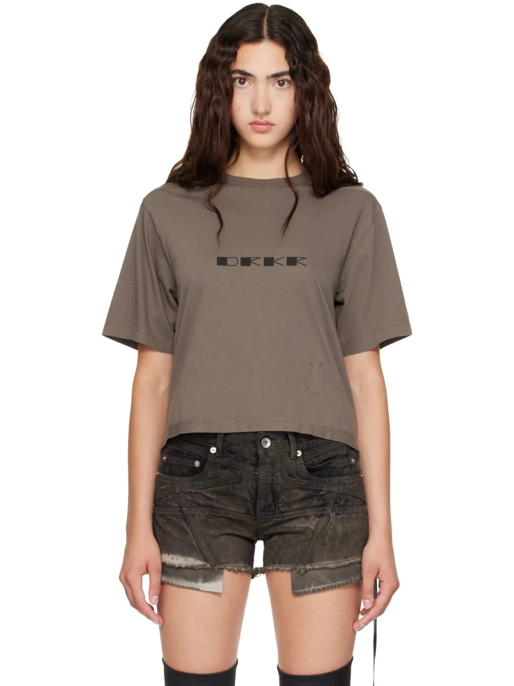Taupe Tower Basic S/S T-shirt - 1