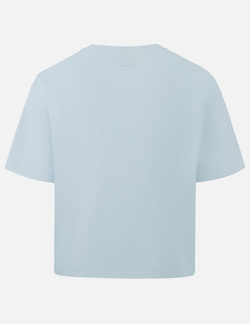EVISU Rope Twist Logo and Anchor Embroidery Cropped T-Shirt outlook