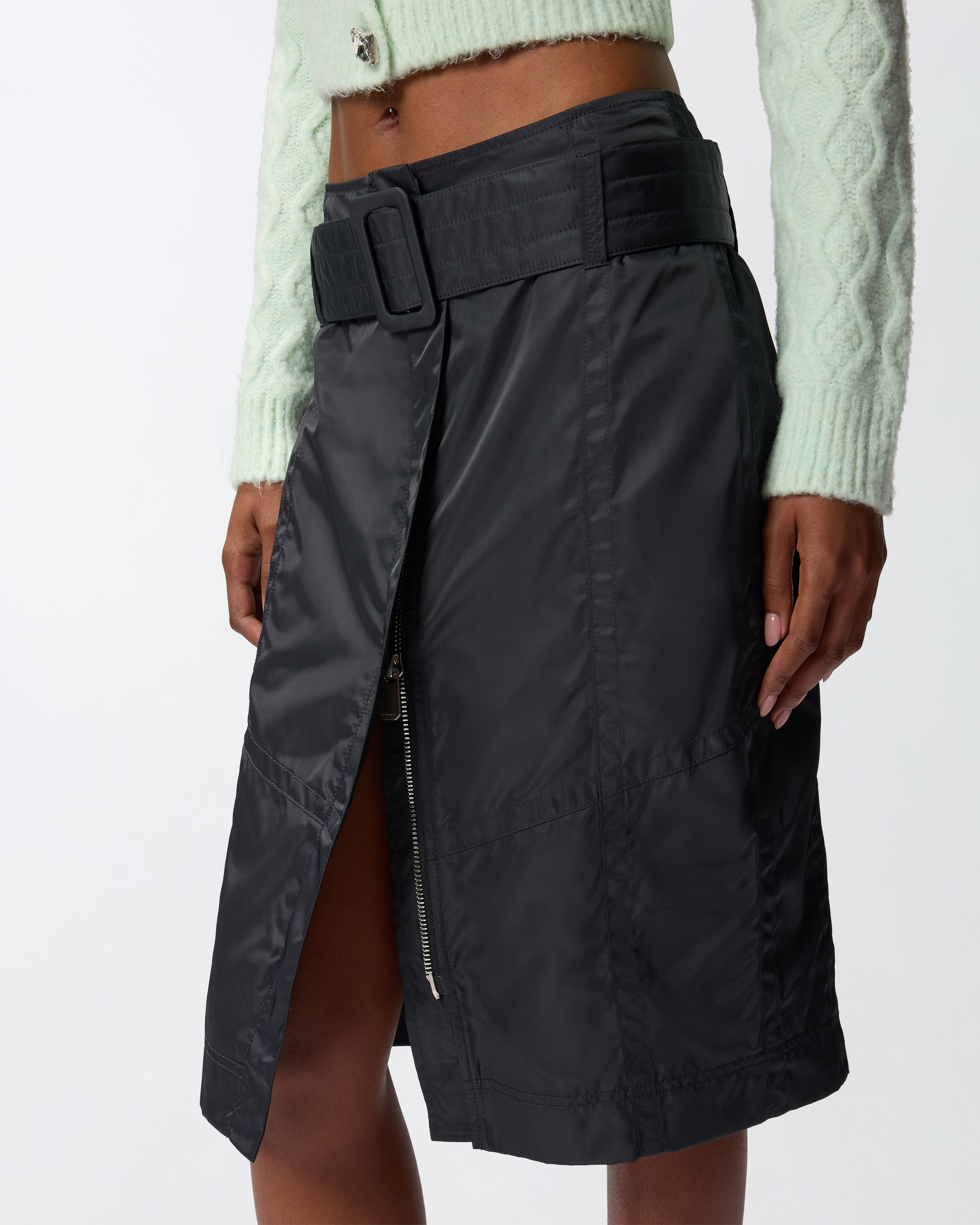 BELTED PENCIL SKIRT - 5