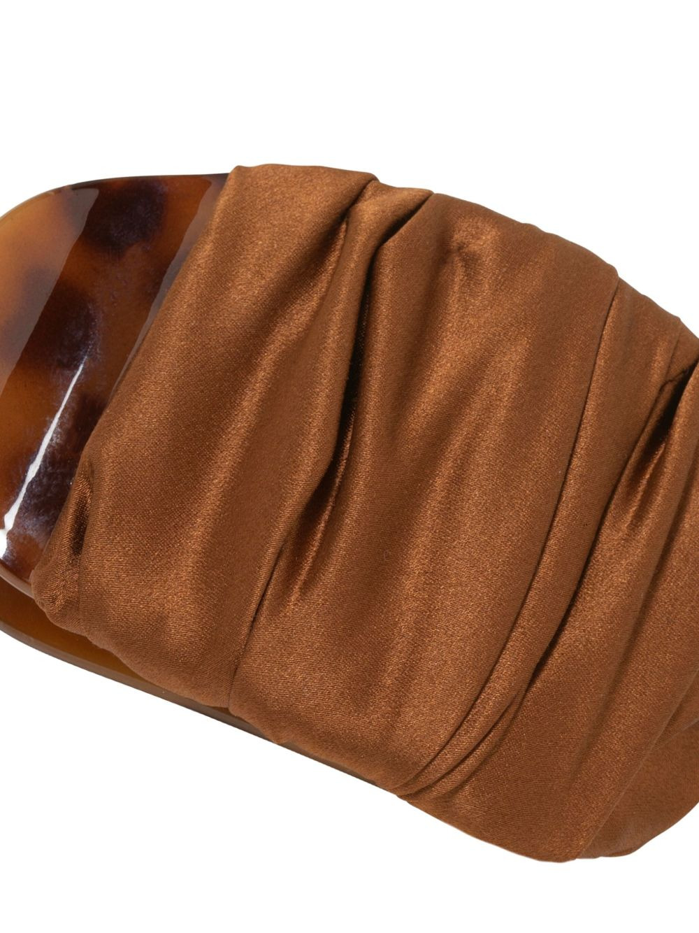 Tasha satin-covered tortoiseshell jaw clip - 2
