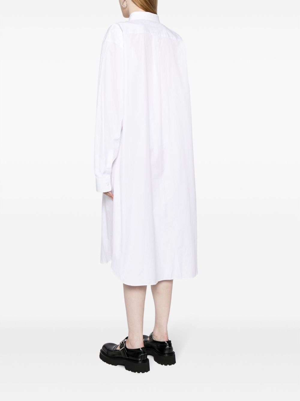 poplin midi shirtdress - 4