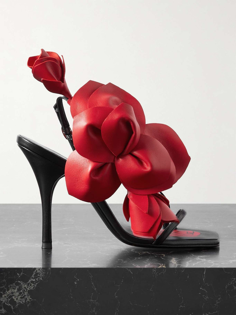 Embellished leather sandals - 1