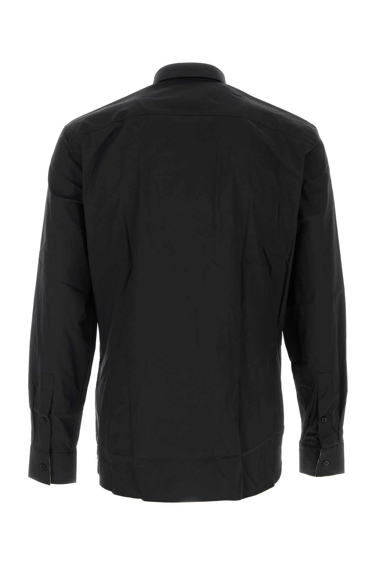 Black stretch poplin shirt - 2