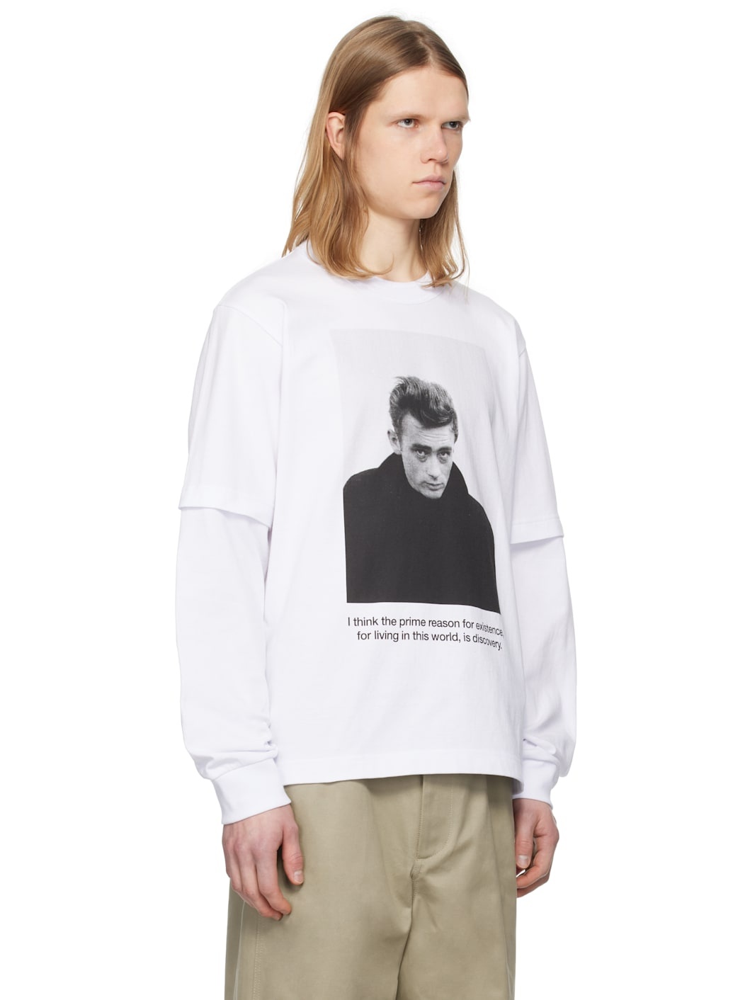 White 'James Dean' L/S T-shirt - 2