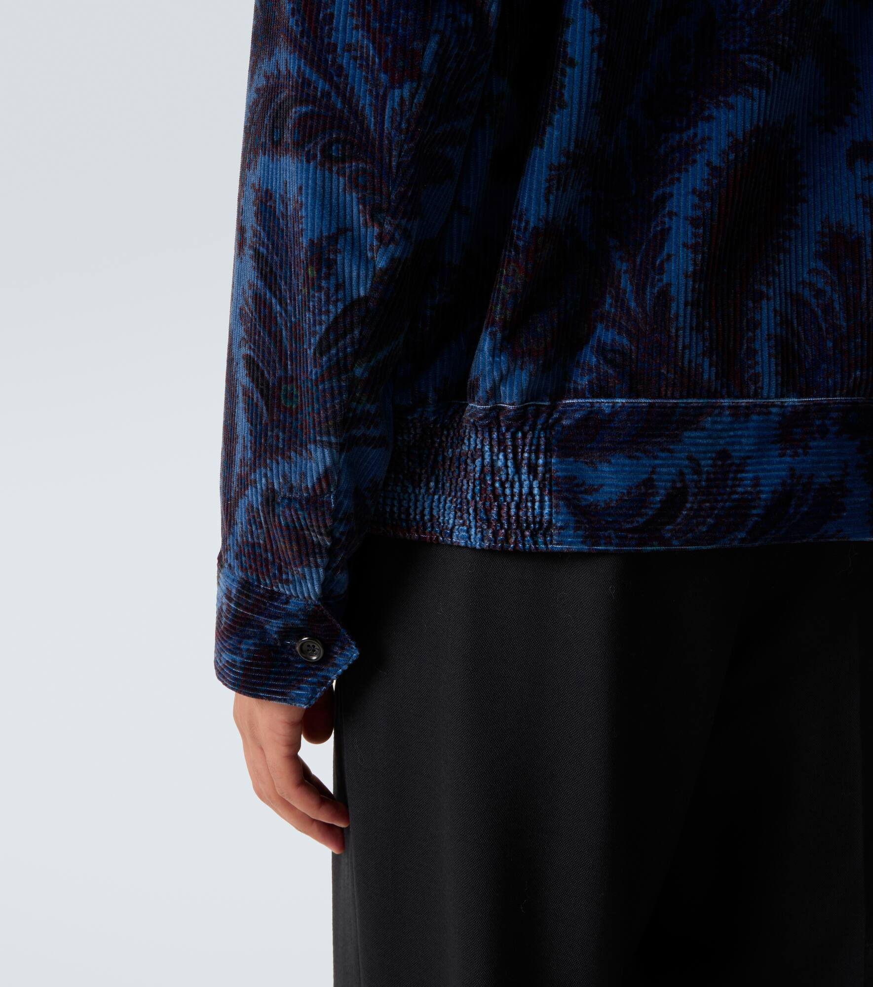 Printed cotton velvet jacket - 7