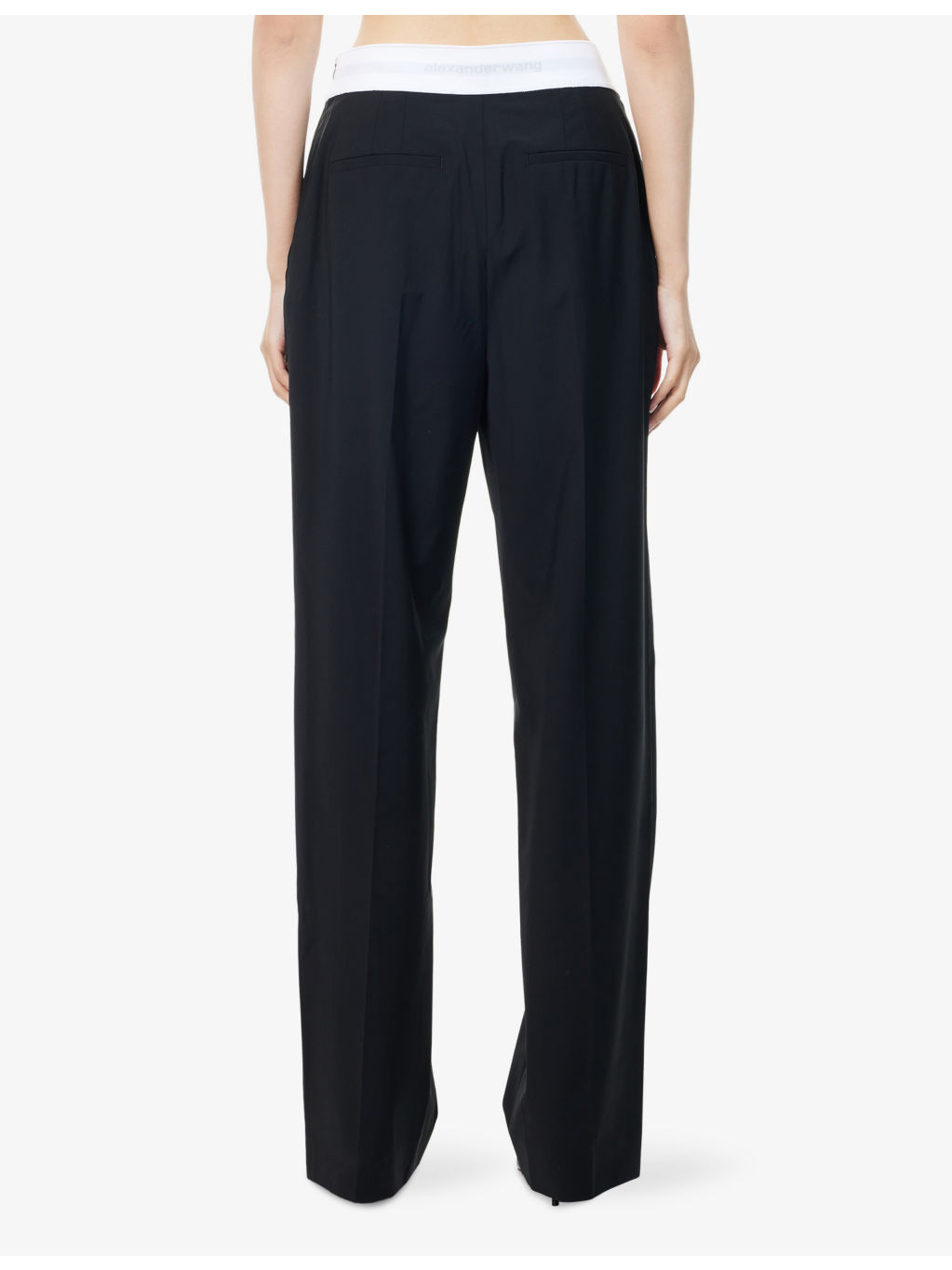 Pleated High-Rise Stretch-Wool Blend Trousers - 4