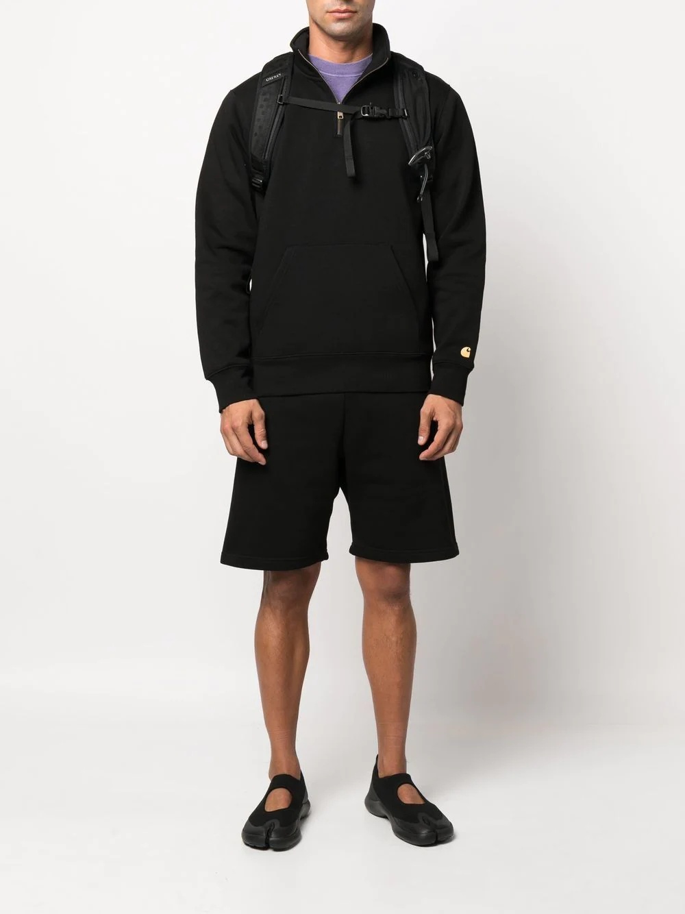 embroidered-logo track shorts - 2