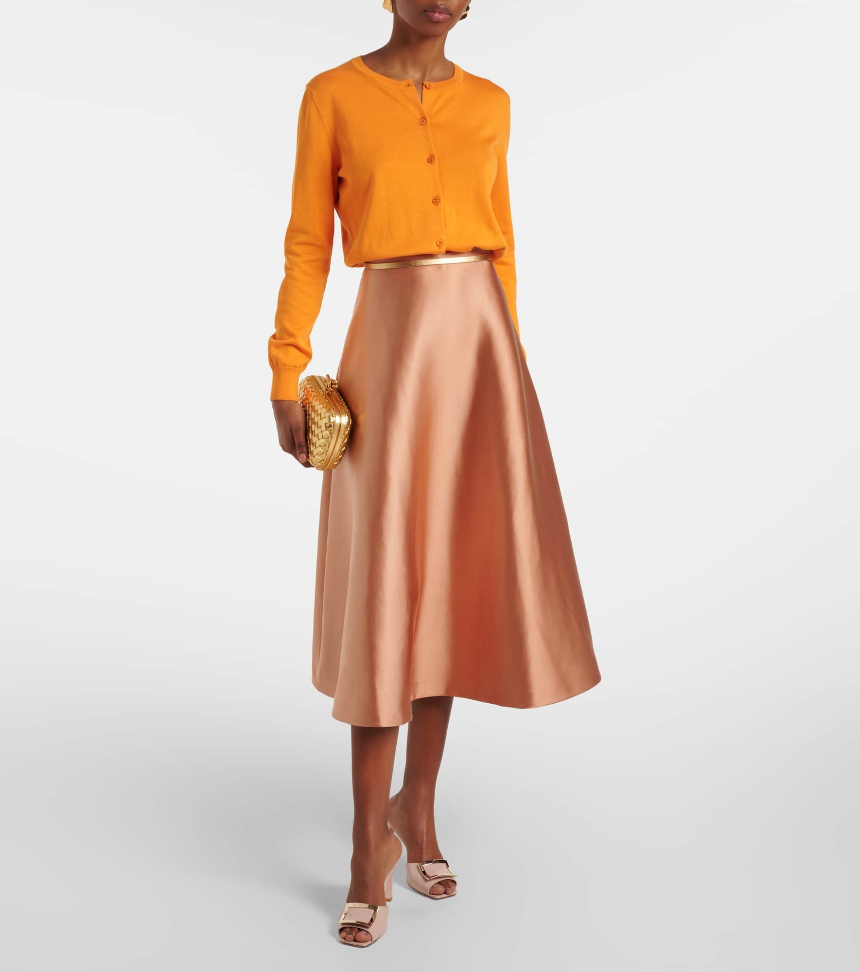 Satin midi skirt - 2