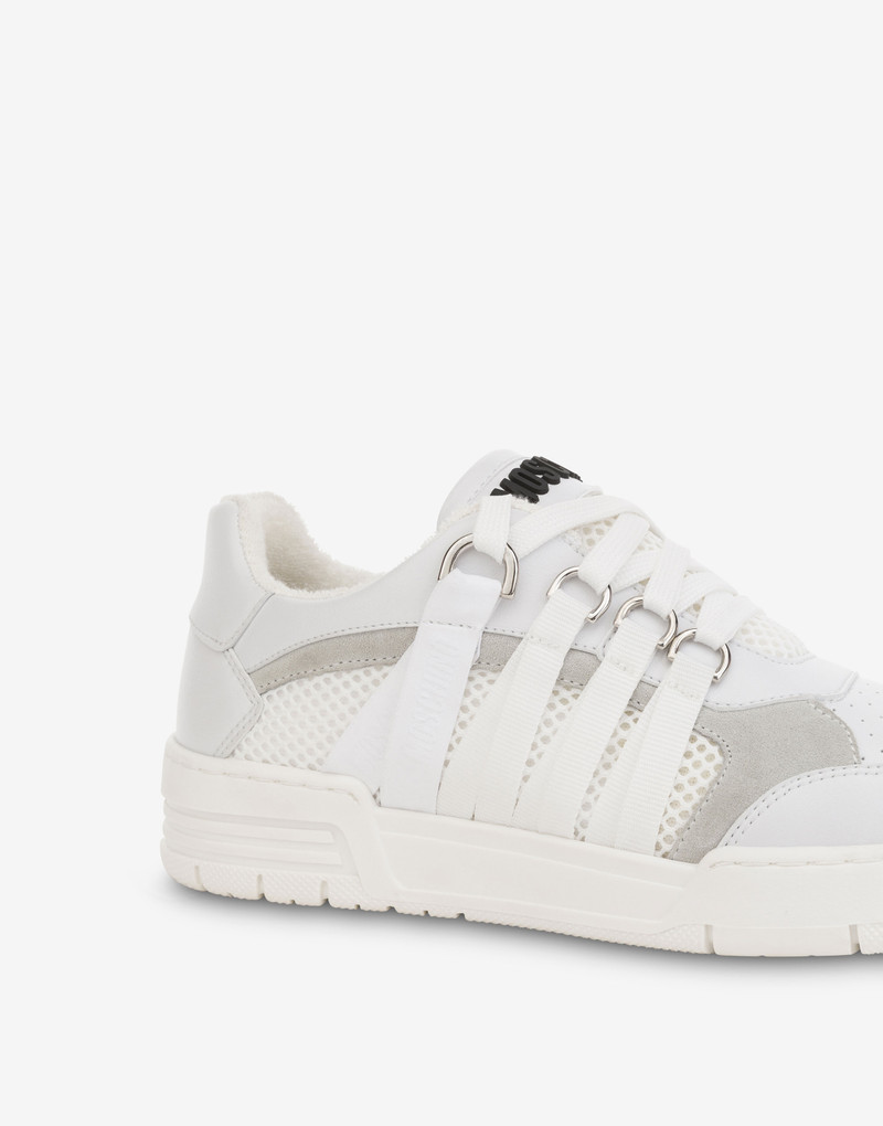 MESH AND CALFSKIN STREETBALL SNEAKERS 4