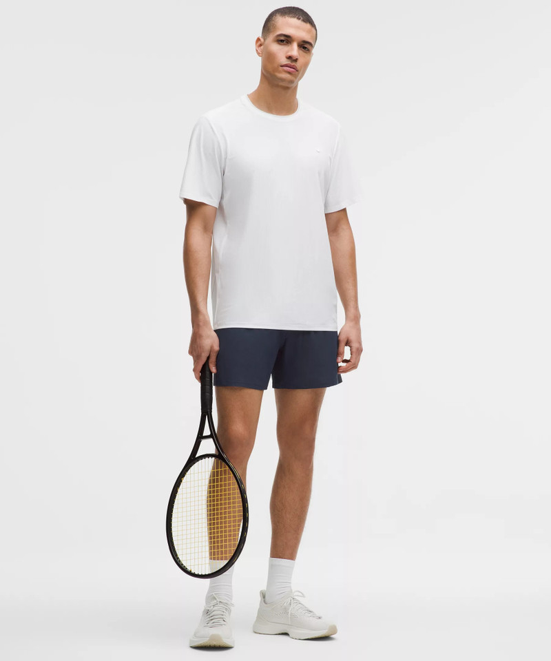 Striped Mesh Tennis Short 5" 1