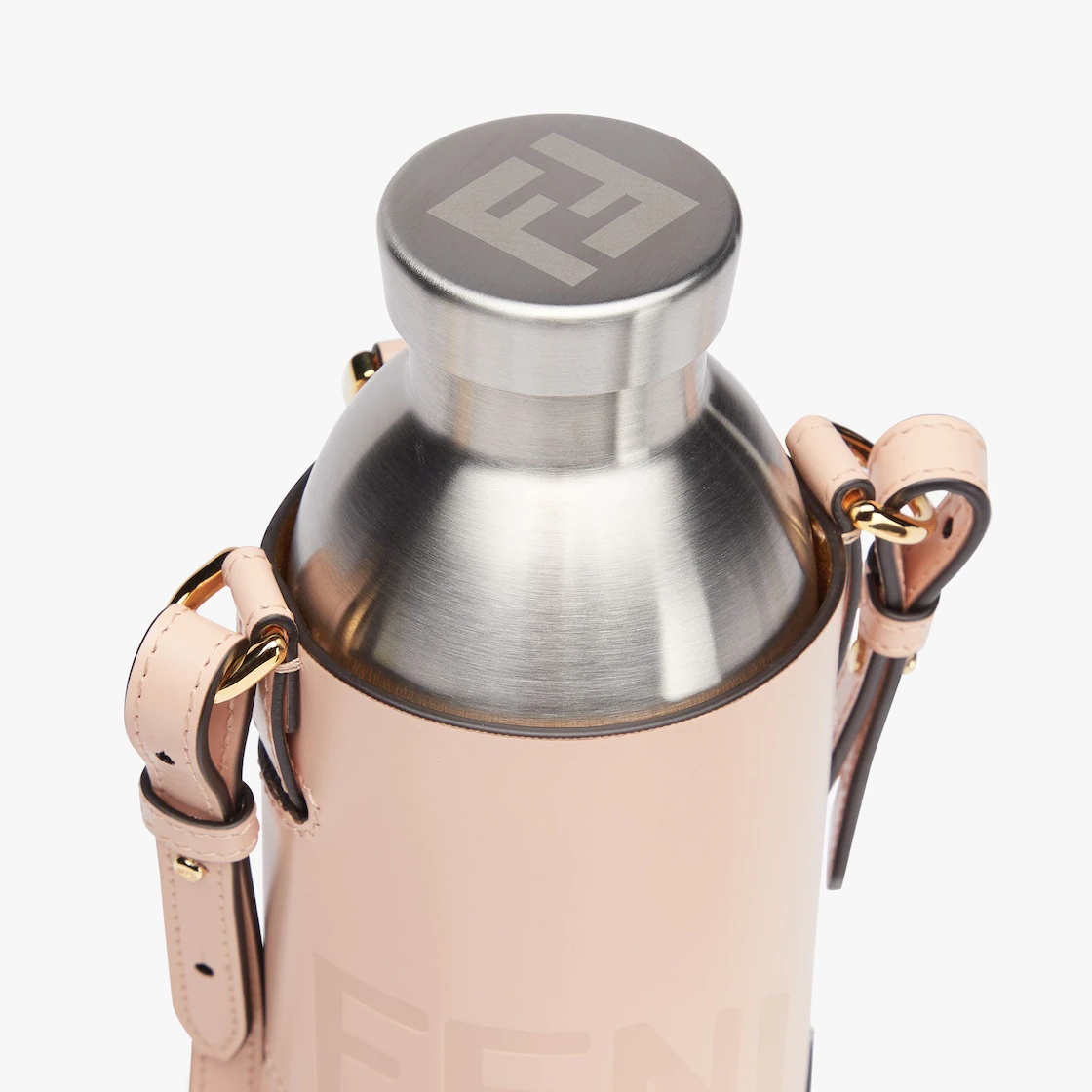 Pink leather flask holder - 3