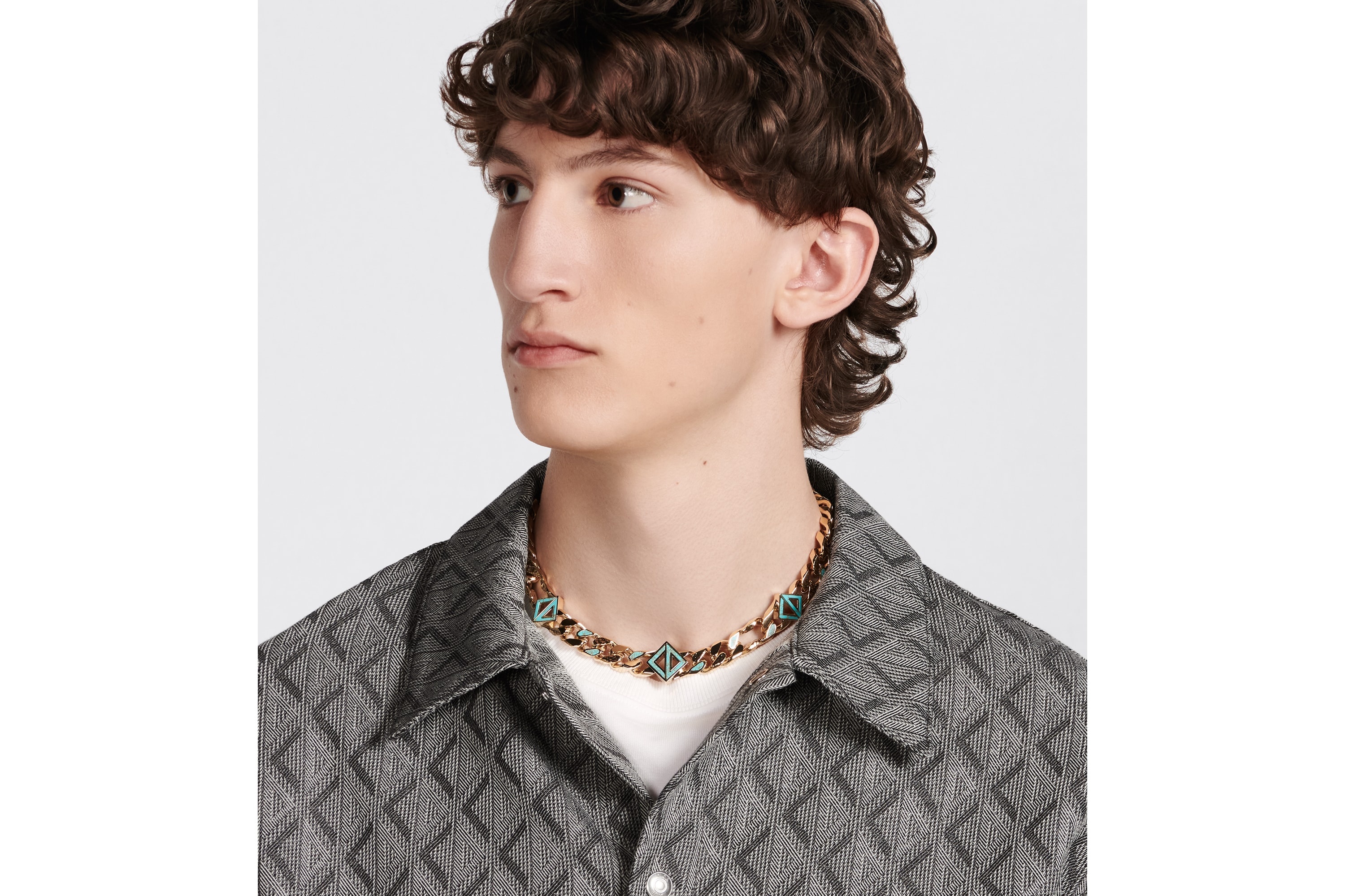 CD Diamond Chain Link Necklace - 5