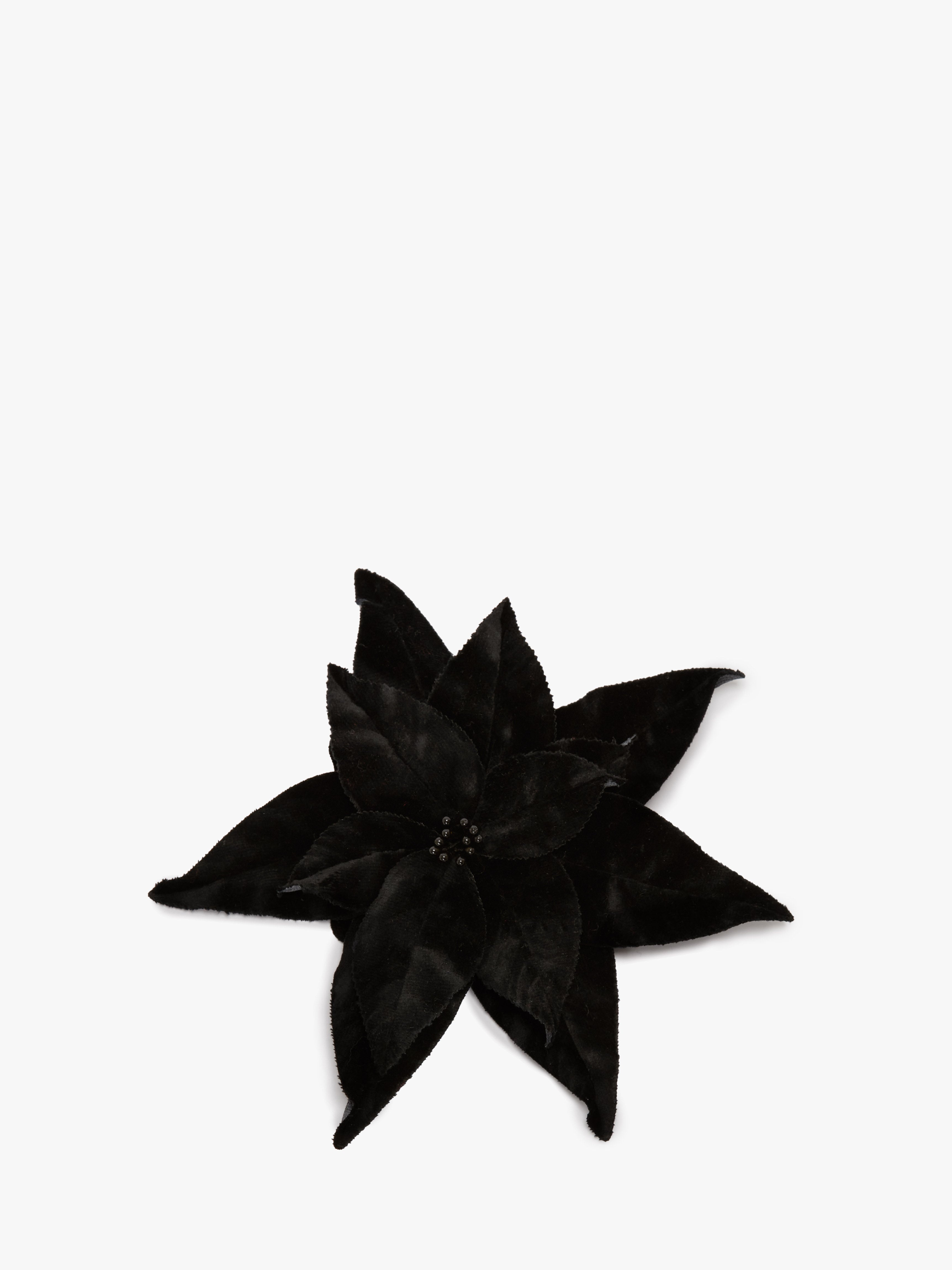 VELVET POINSETTIA BROOCH - 1