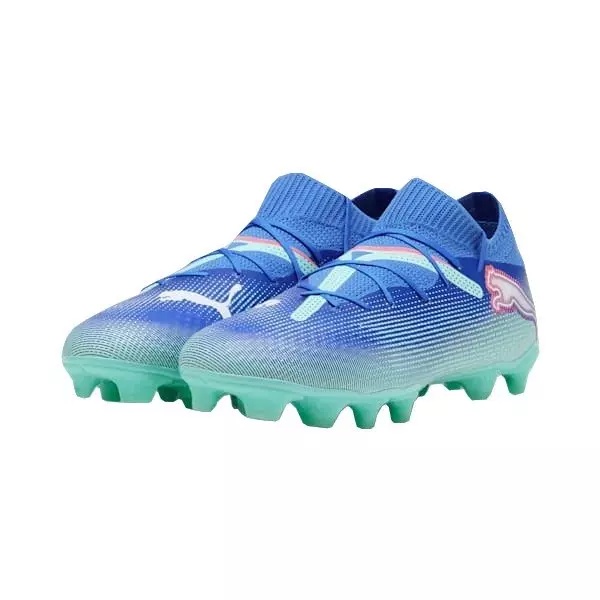 PUMA Future 7 Pro FG/AG "Bluemazing/PUMA White/Electric Peppermin" Men's Soccer Cleat - 3