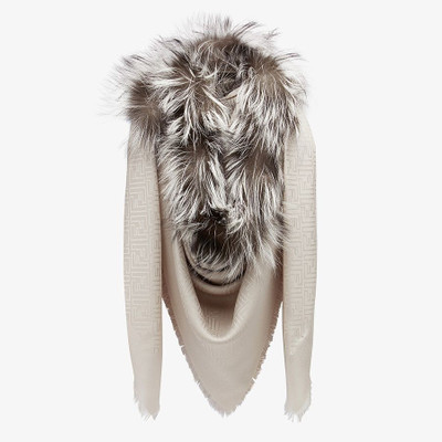 FENDI Shawl in beige silk and wool outlook