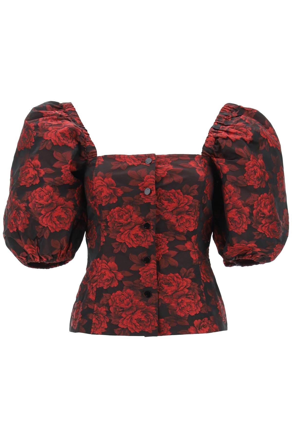 BLOUSE IN FLORAL JACQUARD - 1