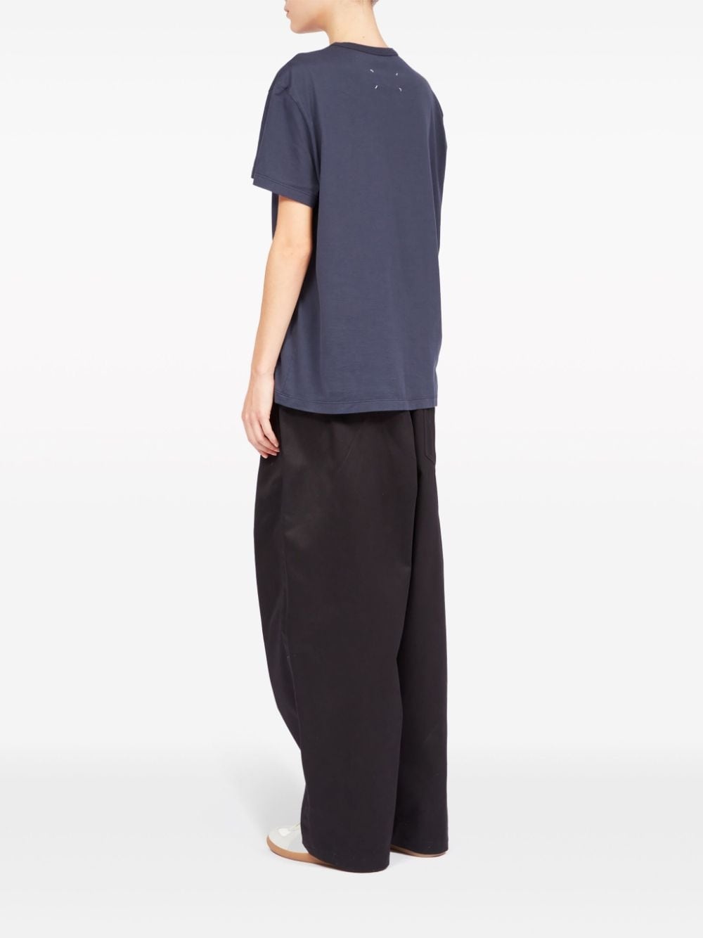 logo-embroidered cotton T-shirt - 5
