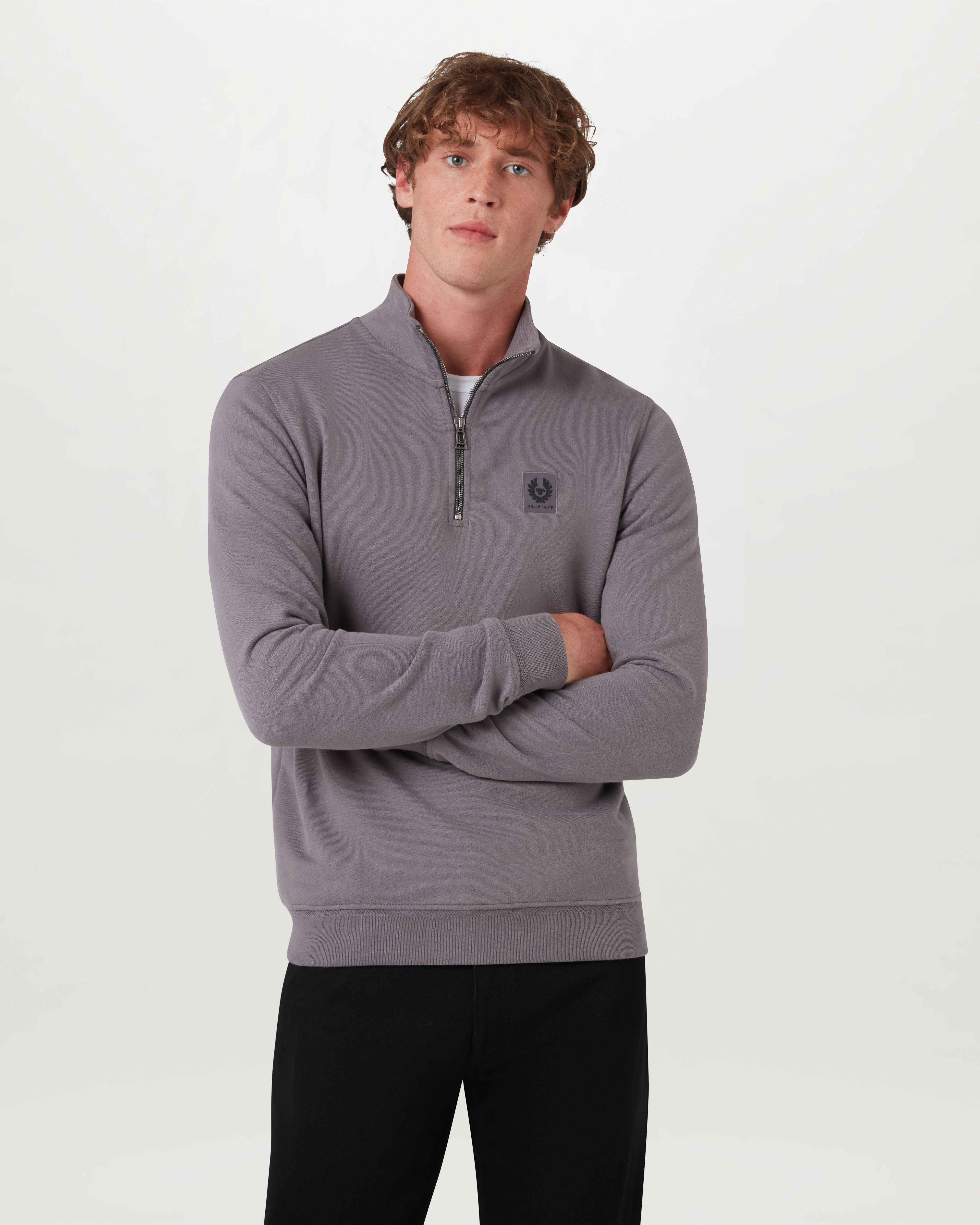 BELSTAFF QUARTER ZIP SWEATSHIRT - 5