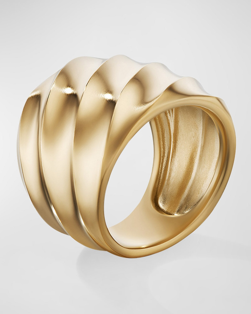 DAVID YURMAN Cable Edge Saddle Ring in 18K Gold, 20mm outlook