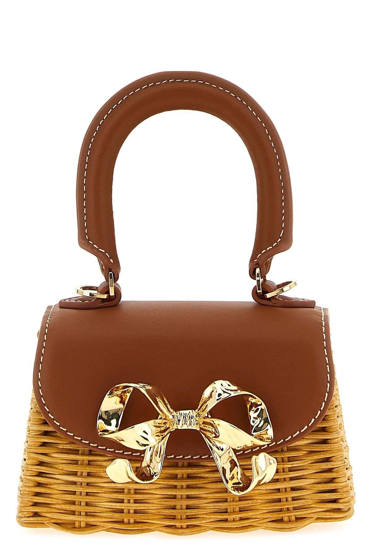 'Rattan micro bow' handbag - 1
