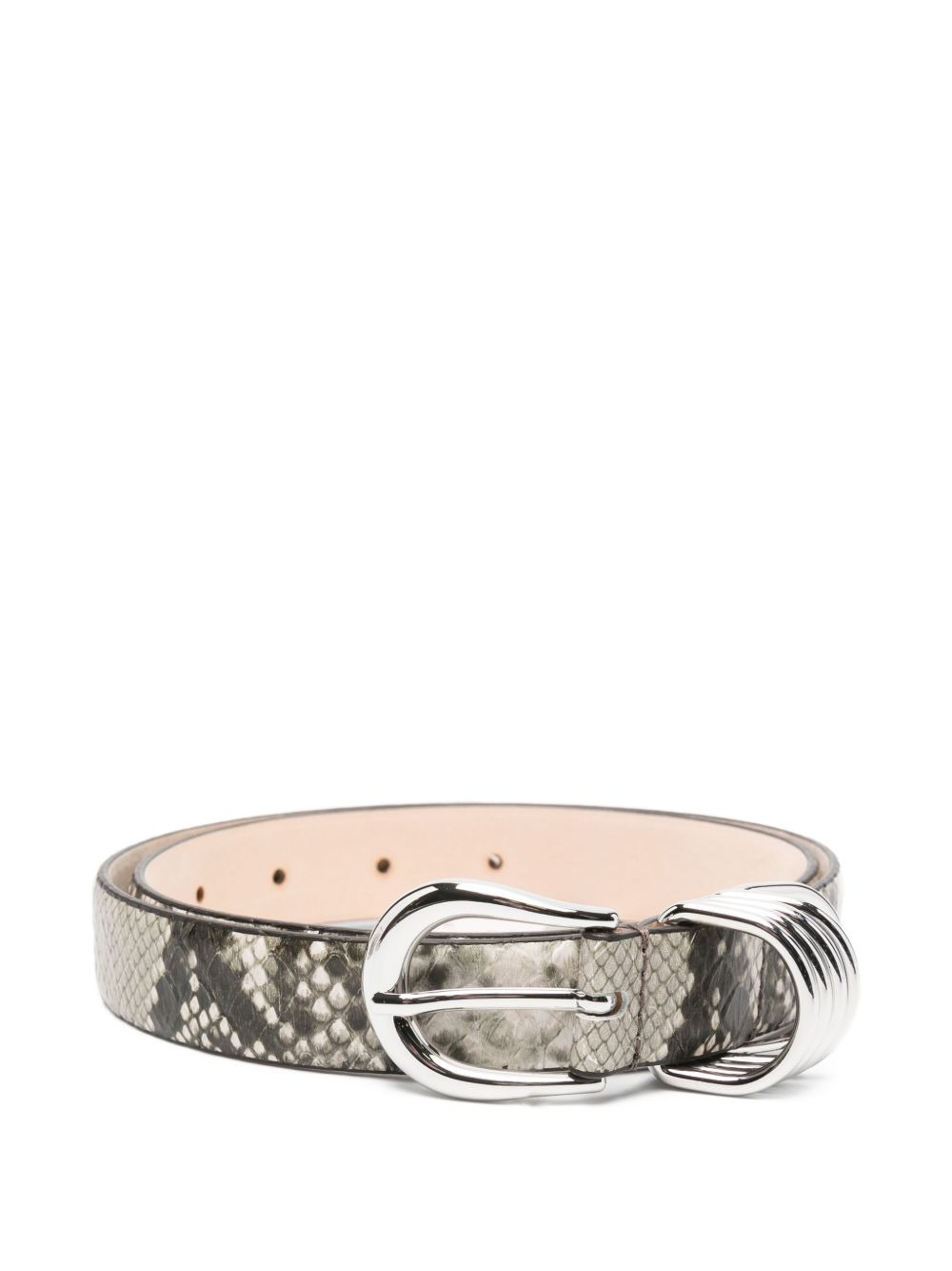 Hollyhock snakeskin-print belt - 1