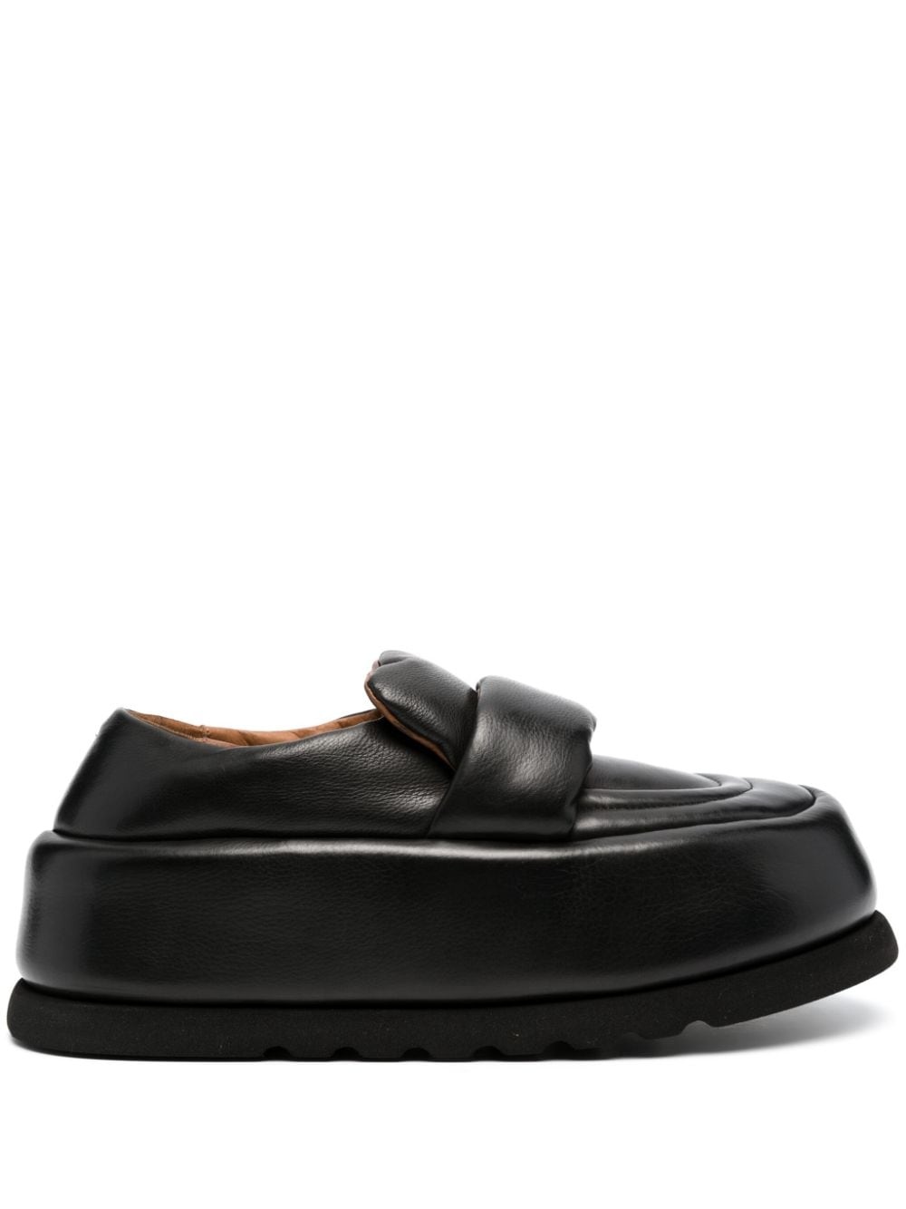 40mm leather platform loafers - 1