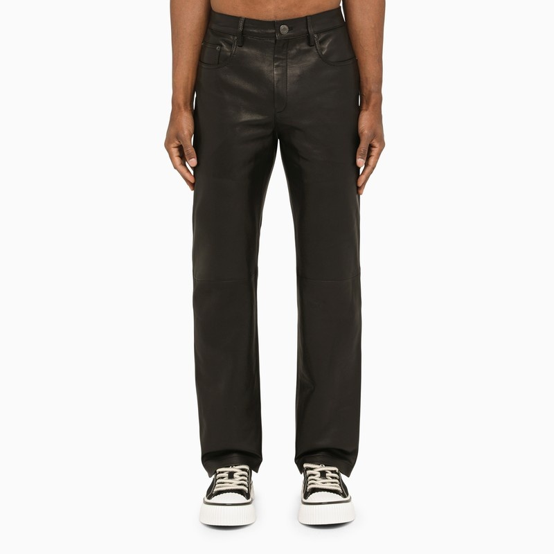 Black nappa trousers - 1