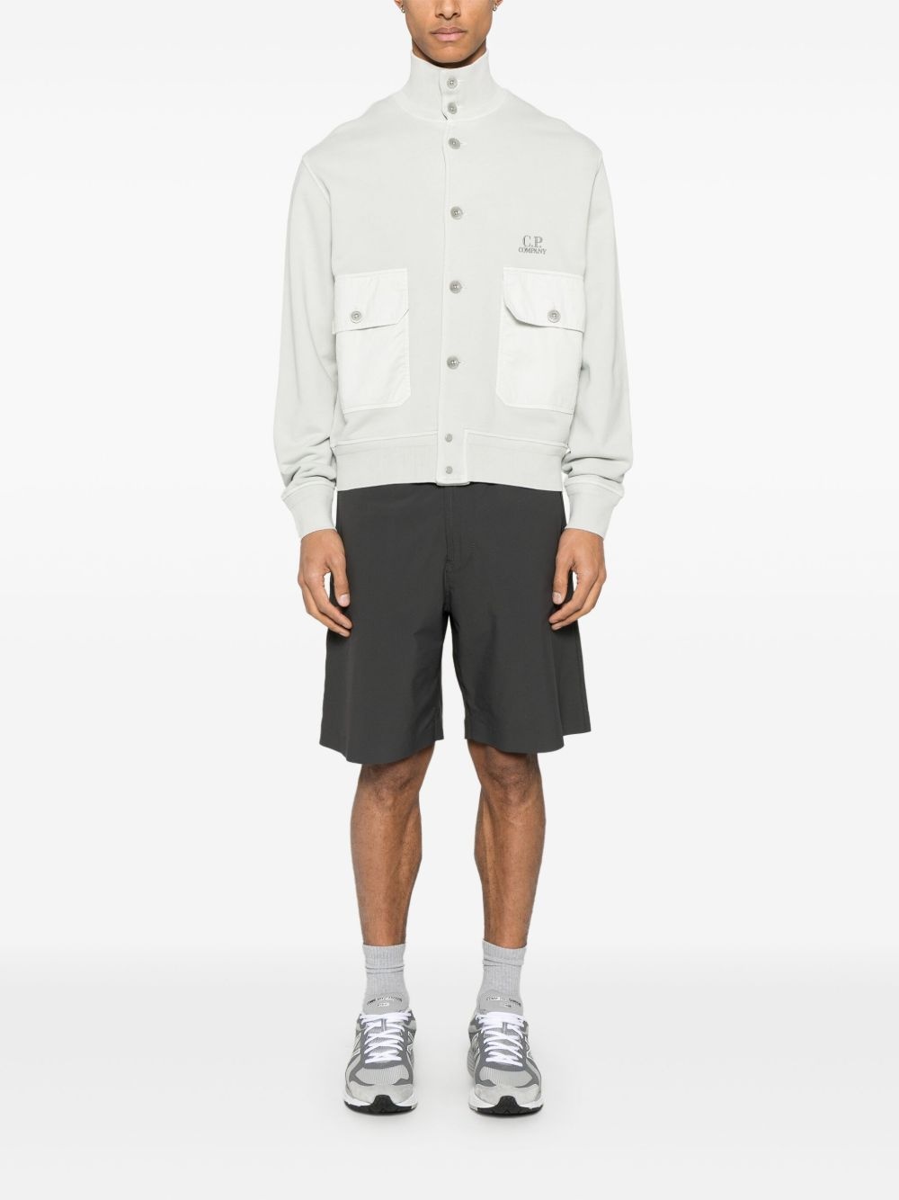 diagonal-fleece cotton sweatshirt - 2