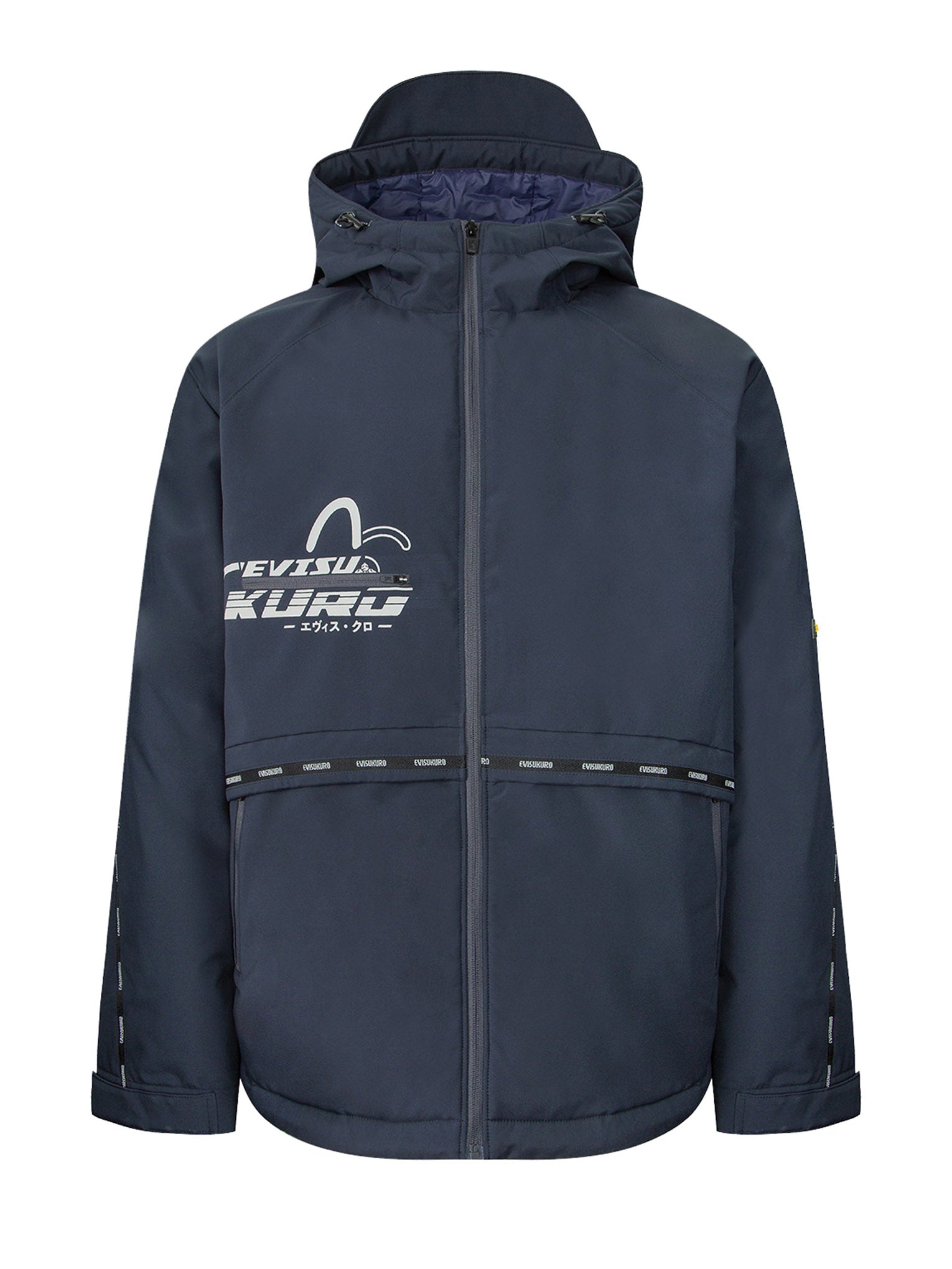 Moving Seagull PVC Patch Hooded Down Jacket - 14